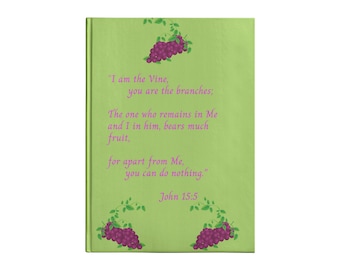 Journal,  Bible Verse, Christian, Scripture, John 15:5
