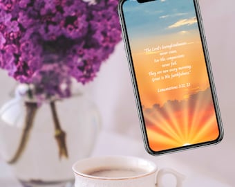 Inspirational | phone wallpaper download | God's Word| Summer Pack | Digtial Download |Easy Downoad and Install