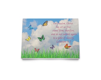 Note Card, Stationery, Bible Verse, Scripture, Galatians 5:1
