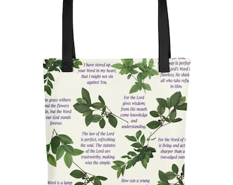 Encouraging | |Tote | Purse | Bag| Bible verses | God's Word | Scripture