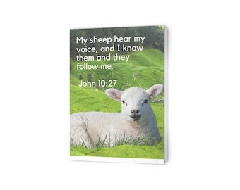 Note Card, Stationery, Bible Verse, Scripture, John 10:27