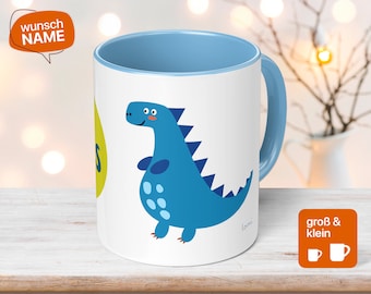 Children&#39;s mug dinosaur, personalized with name gift for children&#39;s birthday, dino mug, ceramic mug, handmade with love (Niklas)