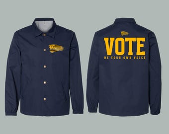 CUSTOM WATERPROOF COACH Jacket | Personalized Nylon Windbreaker | Team Logo Jacket, Corporate Apparel, Graduation Gift