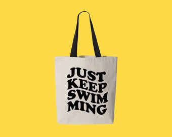 Custom Text Canvas Tote Bag: Everyday Graphic Bag