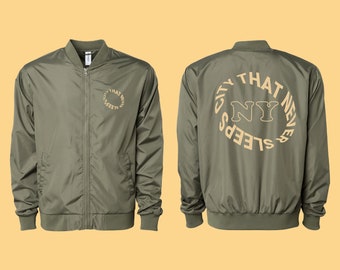 CUSTOM LIGHTWEIGHT BOMBER Jacket | Personalized Varsity Windbreaker | Team Jacket, School Spirit, Graduation Gift, Unisex