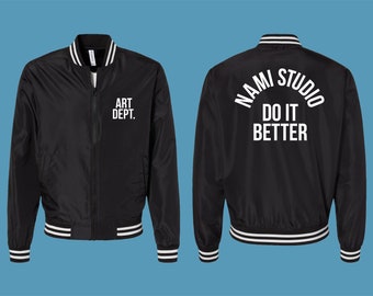 Custom Lightweight Bomber Jacket | Personalized Varsity Windbreaker | Team Jacket, School Spirit, Graduation Gift, Unisex