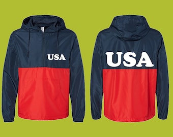 CUSTOM WINDBREAKER JACKET | Personalized Water-Resistant Pullover | Team Jacket, School Spirit, Corporate Logo, Outdoor Gift