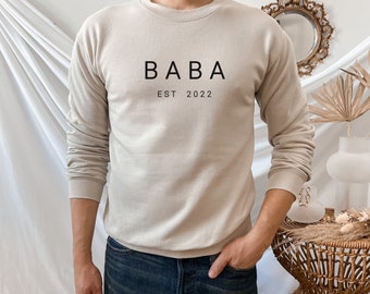 Benutzerdefinierte Baba / albanische Vater oder Großvater Sweatshirt, albanischer Vater / Großvater Pullover, Daddy / Großvater Geschenk (Sie können das Jahr ändern