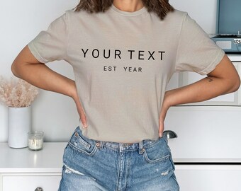 Benutzerdefiniertes Text T-Shirt, individuelles Shirt, besonderes Geschenk, machen es persönlich, Geschenkidee für Familie, Freund, Ehepartner, Mitarbeiter