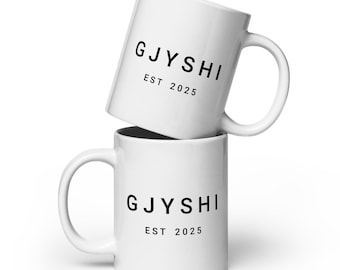 Kundenspezifische Gjyshi / albanische Großvater-Tasse, albanische Großvater-Kaffeetasse, Großvater Geschenk, neuer Großvatergeschenk (Sie können das Jahr ändern)