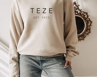 Benutzerdefinierte Teze / albanische Tante Sweatshirt, albanische Teze Pullover, Teze Geschenk, neues Teze Geschenk