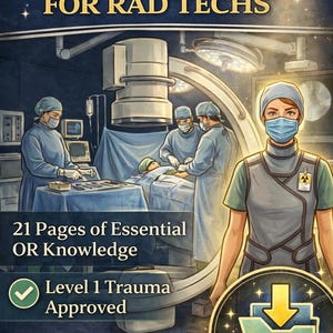 OR Guide for Rad Techs | C-Arm Setup, Surgical Imaging Cheat Sheet (Digital Download)
