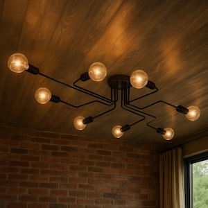 Suspension Plafonnière Moderne E27 - Abat-Jour Bois Et Métal, Câble Réglable, 60W Max