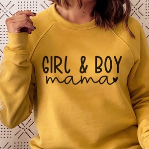 Mädchen und Jungen-Mama-Svg & Png, Mama von Beidem-Svg, Mutter-Tag-Shirt-Svg, Mama-Leben-Svg, Shirt-Sublimation, Cut-Datei für Cricut, Silhouette