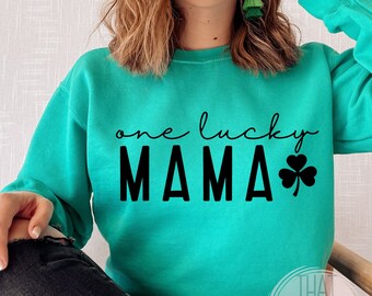 One Lucky Mama Svg & Png, St. Patricks Day Shirt Design, Saint Paddys Day Svg, Cute Mom Cut File for Cricut and Silhouette, Mom Life Svg Png