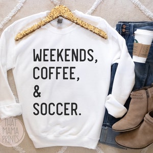Weekend koffie & voetbal Svg Png Instant Download, Soccer Mama Shirt Design, team moeder citaat, reizen voetbal gezegde, Cricut silhouet bestand