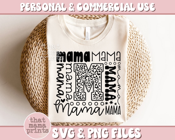 Mama Typography SVG & PNG, Mama Svg, Mothers Day Svg, Mama Shirt Svg, Gift for Mom Svg, Leopard Print Svg, Mama Sublimation Png