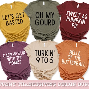 Family Thanksgiving SVG & PNG Bundle, Thanksgiving Puns SVG Bundle, Funny Thanksgiving Family Bundle Svg, Friendsgiving Group Shirts Svg Png