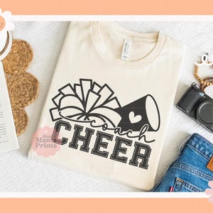 Cheercoach SVG, Cheercoach-paket PNG, Cheercoach-presentsvg, Cheercoach-skjorta-svg, Cheercoach-erans svg, sublimerings-png, dxf eps pdf bild 3