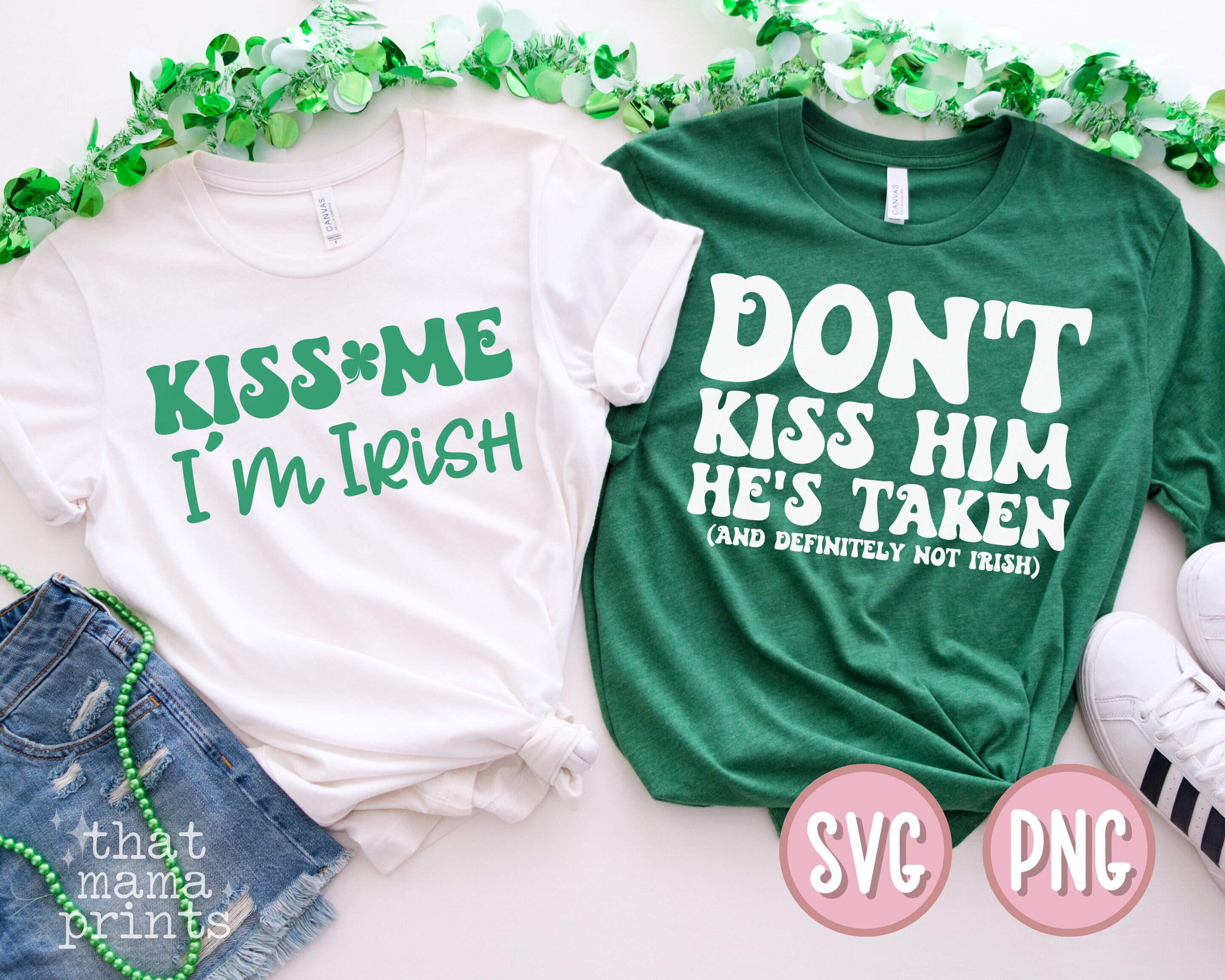 KISS ME IM IRISH Semi Sublimated T-Shirt KISS ME IM IRISH Semi Sublimated T-Shirt