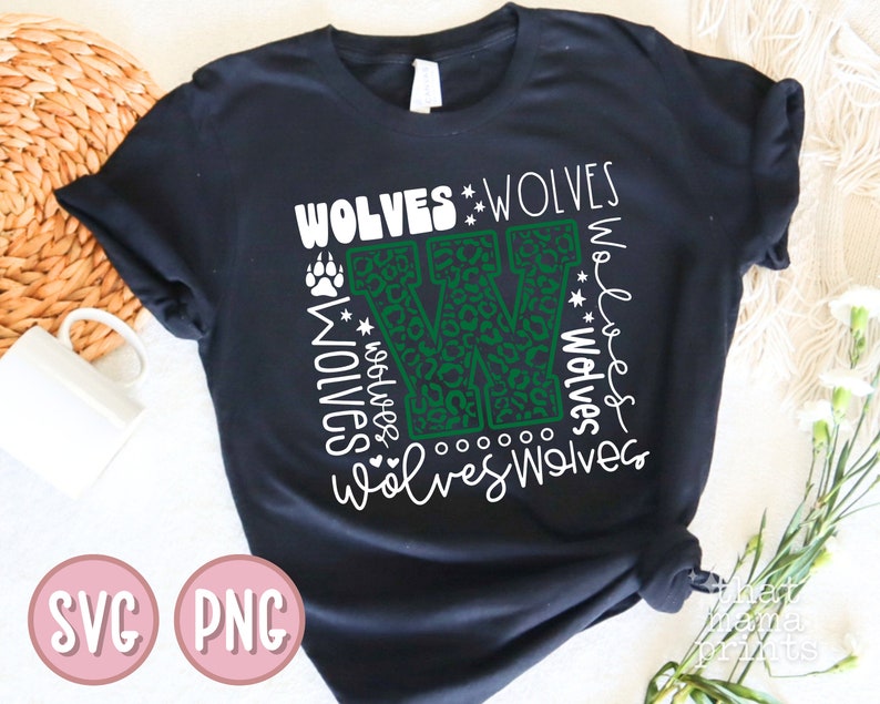 Wolves Football Svg Pattern Wolves SVG & PNG, Wolves Typography Svg, Wolves Cheer Svg, Wolves ...