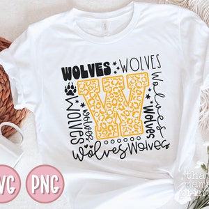 Wolves SVG & PNG, Wolves Typography Svg, Wolves Cheer Svg, Wolves ...
