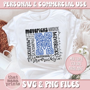 Mavericks SVG & PNG, Typography Svg, Mavericks Cheer Svg, Mavericks Football Svg, Mavericks Baseball Svg, Mascot Svg, Mavericks Shirt Svg