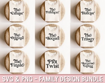 Siblings Shirt Bundle SVG PNG, Original Sequel Finale Plot Twist Surprise Ending, Matching Family Shirts Svg, Baby Announcement Svg Cut File