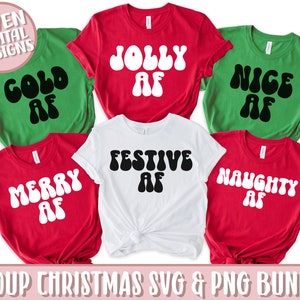 Gruppe Weihnachten SVG & PNG Bundle, Familie Weihnachten SVG Bundle, passendes Weihnachts-Shirt-Bundle svg, lustige WeihnachtsSvg, Freunde Weihnachten