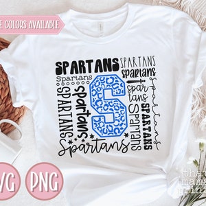 Spartans SVG & PNG, Spartans Typography Svg, Spartan Cheer Svg, Spartan Football Svg, Spartan Baseball Svg, Spartan Shirt Svg, Png, Cut File