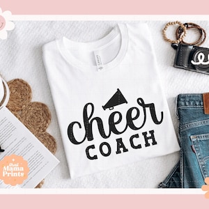Cheercoach SVG, Cheercoach-paket PNG, Cheercoach-presentsvg, Cheercoach-skjorta-svg, Cheercoach-erans svg, sublimerings-png, dxf eps pdf bild 5