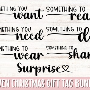 Ensemble d'étiquettes de cadeau de Noël SVG et PNG, cadeau de Noël règle Svg, étiquettes de Noël Svg, étiquettes de cadeau de ferme Svg, quelque chose que vous portez besoin envie de lire