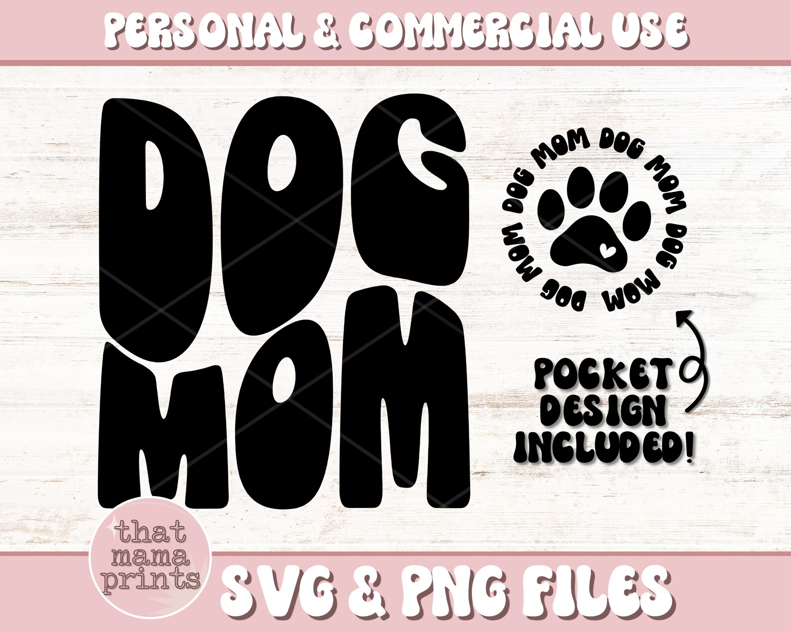 Dog Mom Svg Png Bundle, Pocket Design Svg, Retro Wavy, Dog Lover Shirt ...
