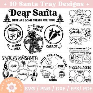 Pacchetto Svg tagliere, Pacchetto Svg vassoio di Babbo Natale, Caro Babbo Natale Svg, Natale in famiglia Svg, Piatto per biscotti di Babbo Natale Svg, Detto tagliere in legno Svg