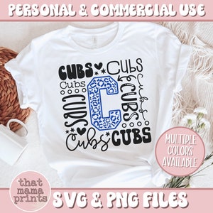 Cubs SVG & PNG, Cubs Typography Svg, Cubs Cheer Svg, Cubs Football Svg, Cubs Baseball Svg, School Mascot Svg, Cubs Shirt Sublimation Png
