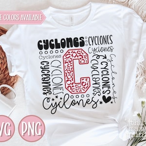 Cyclones Svg & PNG, Cyclones Typography Svg, Cyclones Cheer Svg, Cyclones Football Svg, Cyclones Team Svg, Cyclones Shirt Svg, Sublimation