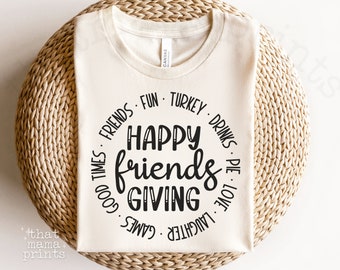 Friendsgiving SVG & PNG, Friends Thanksgiving SVG, Thanksgiving Friend Group Svg, Happy Turkey Day Svg, Friendsgiving Crew Sublimation Png