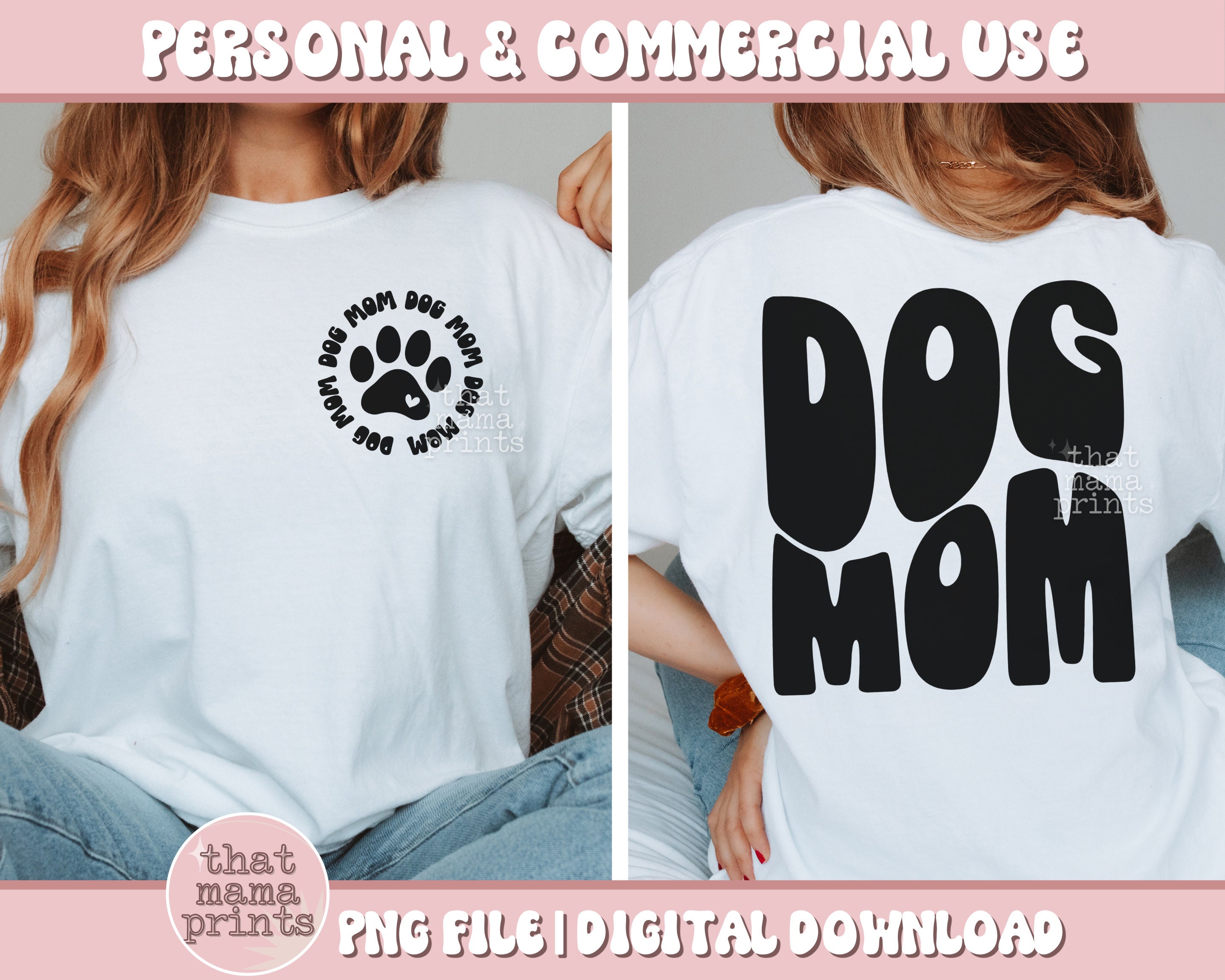 Dog Mom Svg Png Bundle, Pocket Design Svg, Retro Wavy, Dog Lover Shirt ...