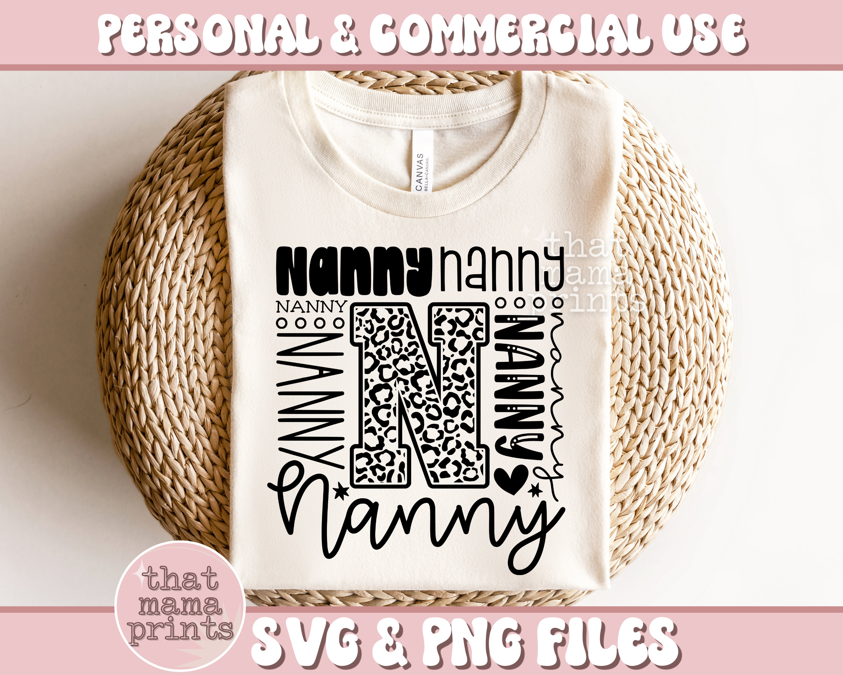 Nanny Lettering Nanny Typography SVG & PNG, Nanny Svg, Mothers Day Svg, Nanny Shirt Svg ...