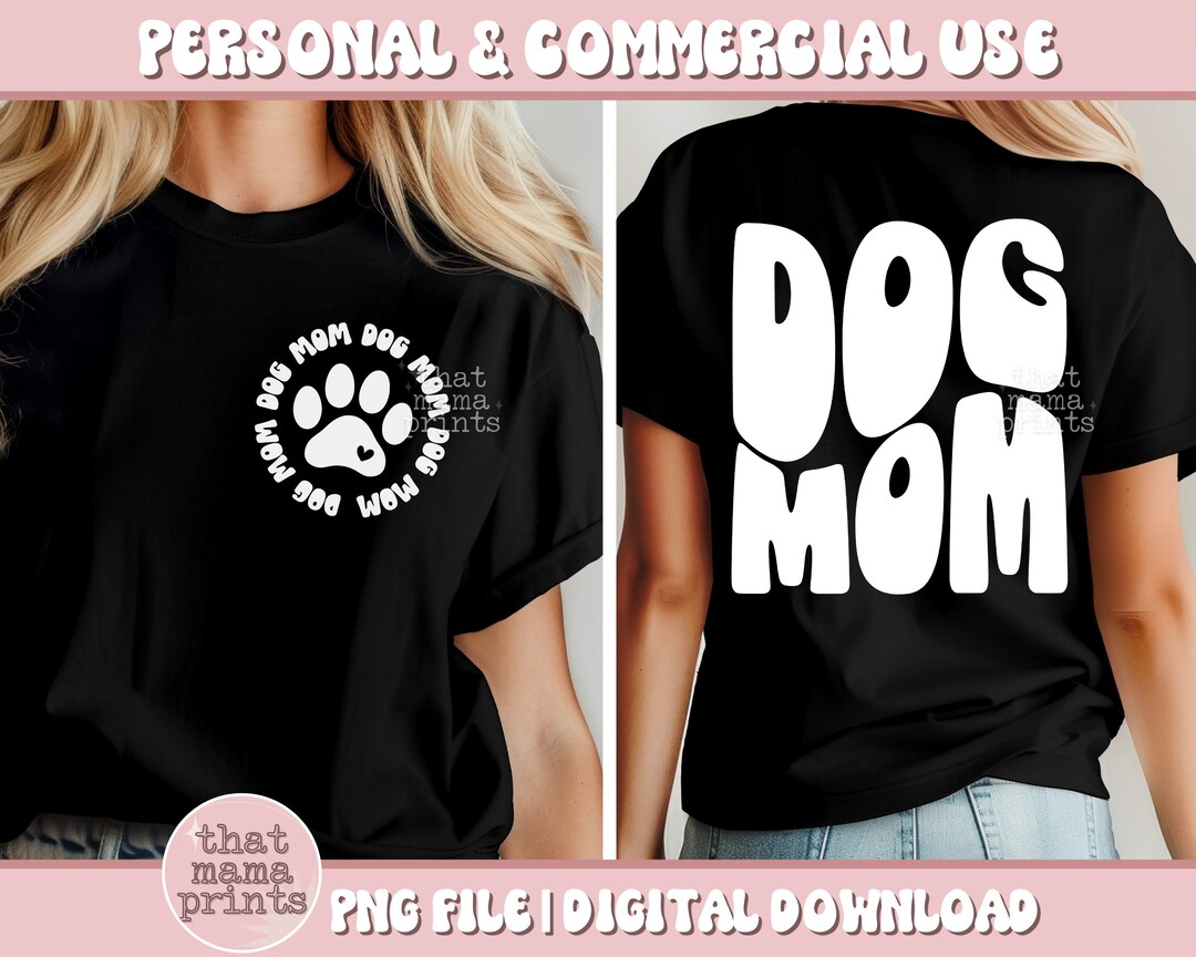 Dog Mom Svg Png Bundle, Pocket Design Svg, Retro Wavy, Dog Lover Shirt ...