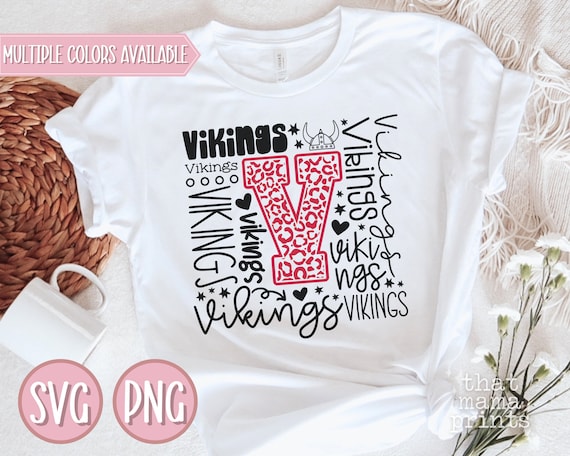 Vikings Svg & PNG, Typography Svg, Vikings Cheer Svg, Vikings Football Svg, Vikings Baseball Svg, Vikings Mascot, Vikings Shirt Sublimation
