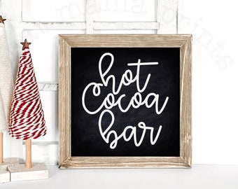 Hot Cocoa Bar SVG & PNG, Christmas Svg, Christmas Party Svg, Christmas Sign Svg, Hot Chocolate Svg, Hot Cocoa Weather Svg, Hot Cocoa Vibes