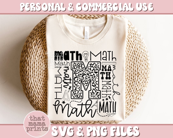 Math Teacher Svg & Png, Math Svg, Back to School Svg, Gifts for Teacher Svg, Math Lover Svg, Teacher Shirt Svg, Sublimation