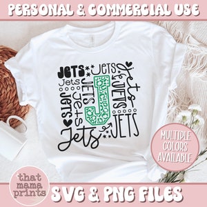 Jets SVG & PNG, Jets Typografie SVG, Jets Fußball SVG, Jets jubeln SVG, Jets Baseball SVG, Jets Team Maskottchen SVG, Jets Shirt SVG, Sublimation