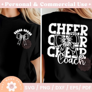 Cheercoach SVG, Cheercoach-paket PNG, Cheercoach-presentsvg, Cheercoach-skjorta-svg, Cheercoach-erans svg, sublimerings-png, dxf eps pdf bild 4
