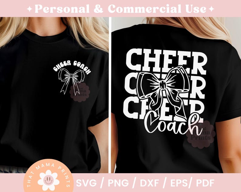 Cheercoach SVG, Cheercoach-paket PNG, Cheercoach-presentsvg, Cheercoach-skjorta-svg, Cheercoach-erans svg, sublimerings-png, dxf eps pdf bild 4