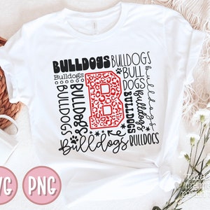 Bulldogs Svg & PNG, Typography Svg, Bulldog Cheer Svg, Bulldog Football Svg, Bulldogs Baseball Svg, Bulldogs Mascot Svg, Bulldogs Shirt Svg