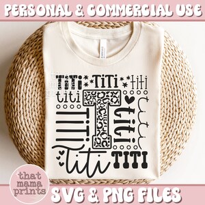 Titi Typography SVG & PNG, Titi Svg, Mothers Day Svg, Titi Shirt Svg, Aunt Quote Svg, Auntie Svg, Leopard Print Svg, Titi Sublimation Png
