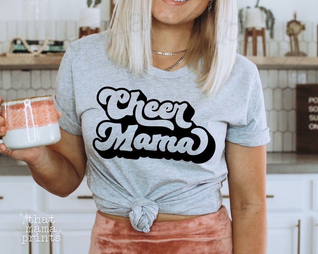 Retro Cheer Mama SVG & PNG, Cheer Mom Shirt Svg, Cheerleader Svg ...