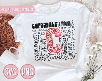 Cardinals SVG PNG, Cardinals Cheer Svg, Cardinals Football Svg, Cardinals Baseball Svg, Cardinals Mascot Svg, Cardinals Shirt Sublimation